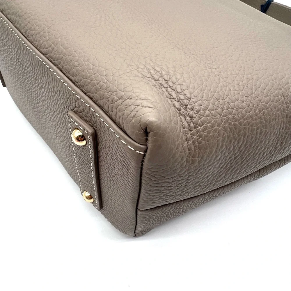 Dooney & Bourke NWT Lucca Logo Lock Hobo Taupe